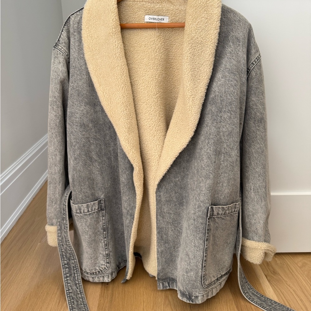 Overlover West Denim Sherpa Jacket size M